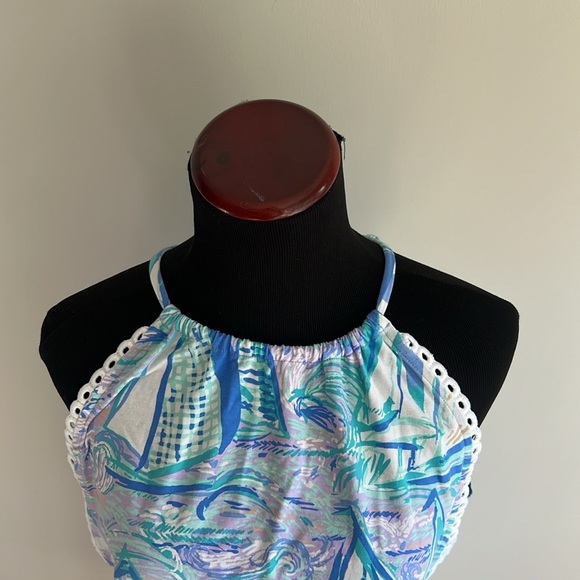 Lilly Pulitzer - Gianni Romper - Light Lilac Verbena - Aboat Time - BNWT - Picture 3 of 14